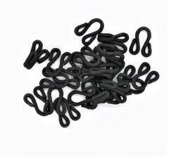 Крючки пришивные в оплетке, р. 22*13 мм, чёрный