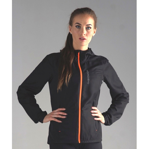 Ветровка для бега Nordski Run Black/Orange W женская