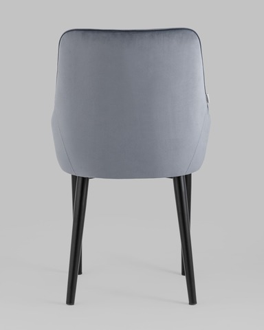 Стул Джоан велюр серый, для кухни столовой гостиной дизайнерские дома со спинкой с подлокотниками