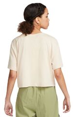 Женская теннисная футболка Nike Sportswear Essential Crop Icon - sanddrift/white