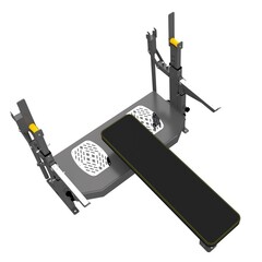 Скамья-стойка для жима лежа со страховочными упорами DHZ A-3146