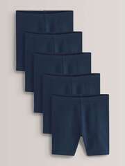 Шорты-велосипедки с обыной посадкой для девочки Next T40-843, 5 шт., Темно-синий