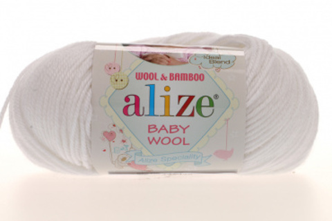 Пряжа Alize (Baby Wool) - (55-Белый)