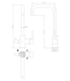 Смеситель для кухни с подключением к фильтру с питьевой водой Z35-29