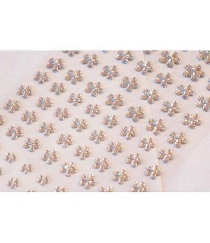 Self-adhesive rhinestones flowers different sizes 78 pcs silver