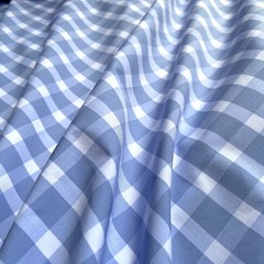 хлопок  в  голубую клетку