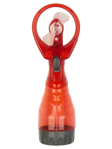 Портативный ручной вентилятор с пульверизатором WATER SPRAY FAN, цвет красный