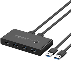 USB-хаб UGREEN для 2 компьютеров 2 to 4x USB 3.0 KVM Switch, US216