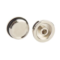 Заглушка латунная никелированная DN 25 штуцерная для коллектора (2 шт.) MVI MC.401.06