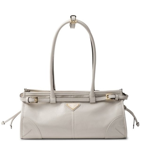 Кожаная средняя сумка Prada Bonnie белый