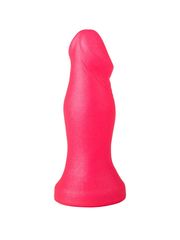 Розовый анальный фаллоимитатор с ограничительным основанием - 14 см. - 