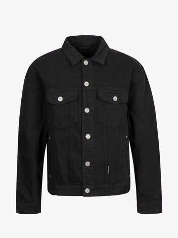 Джинсовая куртка чёрного цвета из премиального хлопка