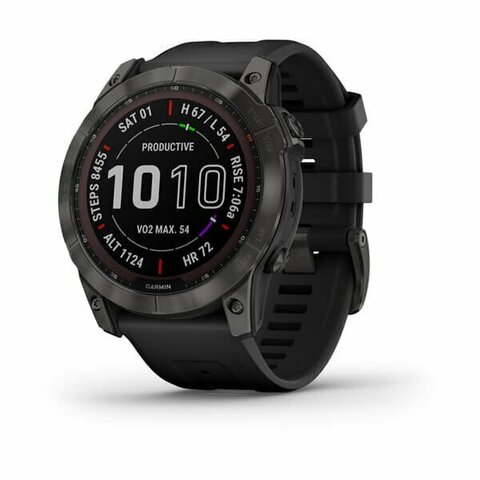 Garmin Garmin Fenix 7X Sapphire Solar Carbon Gray DLC Ti w/Black Band NA Спортивные часы 010-02541-10