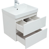 Aquanet 308319 Тумба с раковиной Вега 60 2 ящ. цв.белый глянец (308319)