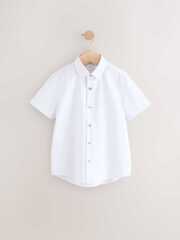 Рубашка с коротким рукавом для мальчика Next AB7-082, Белый
