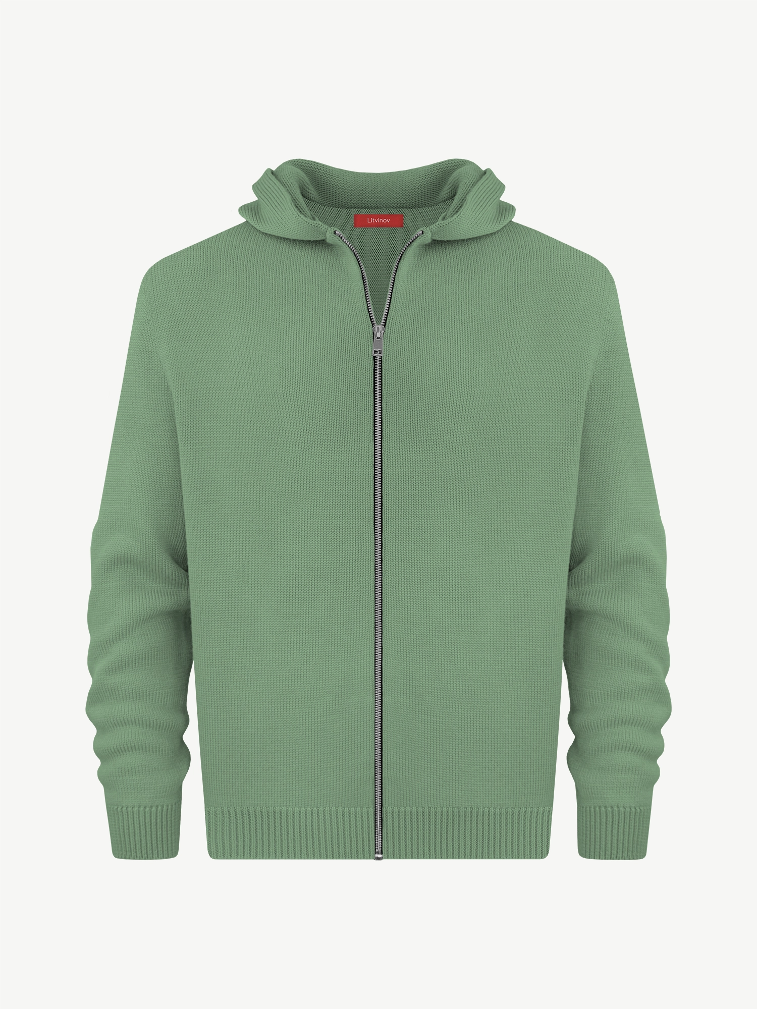 Толстовка на замке из мягкой шерсти