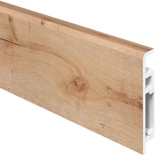 Плинтус из вспененного ПВХ Aberhof Luxe Дуб Янтарный 70х13х2000 мм