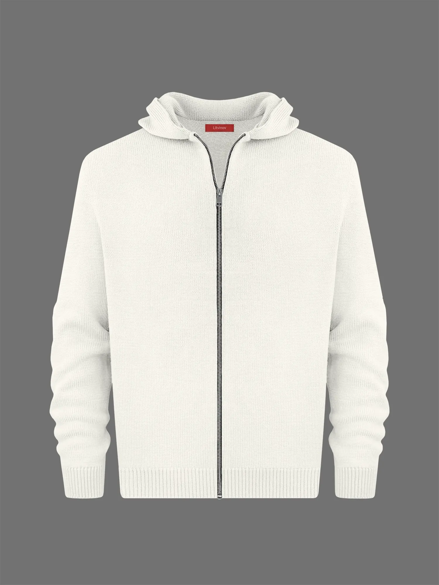 Толстовка на замке из мягкой шерсти