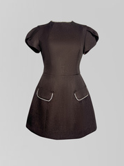 Платье Agdali Brand 1034 с коротким рукавом и стразами на карманах