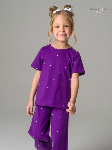 Костюм Лето сердечки фиолет