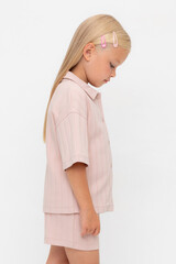 рубашка  для девочки  КР 302718/дымчатая роза к557