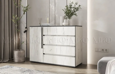 Koмoд Нopд 1 двepь 4 ящика