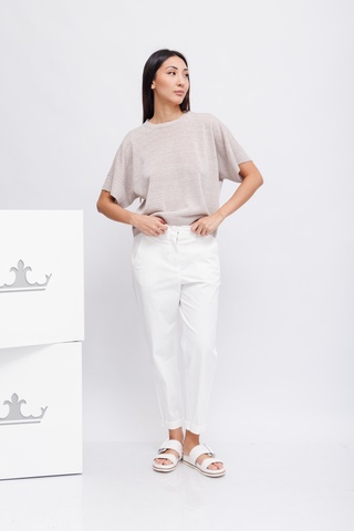 Peserico Easy Брюки -слоучи хлопковые с эластичным поясом