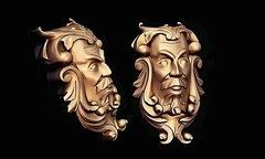 Силиконовый молд № 0089 Маскарон