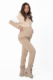 Утепленный спортивный костюм для беременных и кормящих 16026 латте топиока тофу