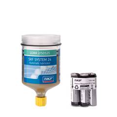 Refill cartridge grease filled, with battery for Electro-mechanical single point lubricator LGWA 2/SD125