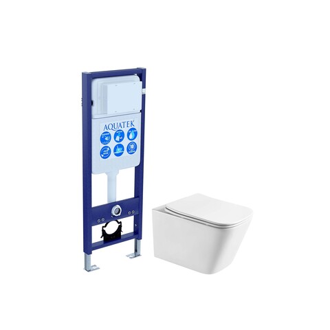 Aquatek SET Aquatek ЛИБРА T-INS17 SET Aquatek ЛИБРА T-INS17 (рама Aquatek Standard INS-0000017(без клавиши и крепежа)+унитаз ЛИБРА AQ1505T-00 с тонким сиденьем soft-close TORNADO)