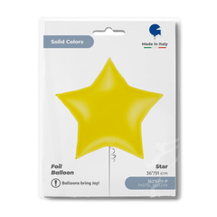 Г 36''/91 см, Звезда, Матовый, Желтый 1 шт.