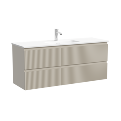 Sancos SNR120/39CE Тумба подвесная SANCOS Snob R 1195х390х500, c двумя ящиками оснащенными доводчиками, Beige Soft , арт.SNR120/39CE фото