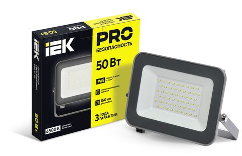 Прожектор СДО 07-50 светодиодный серый IP65 IEK