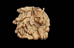 Силиконовый молд Рысь (медальон) № 0461