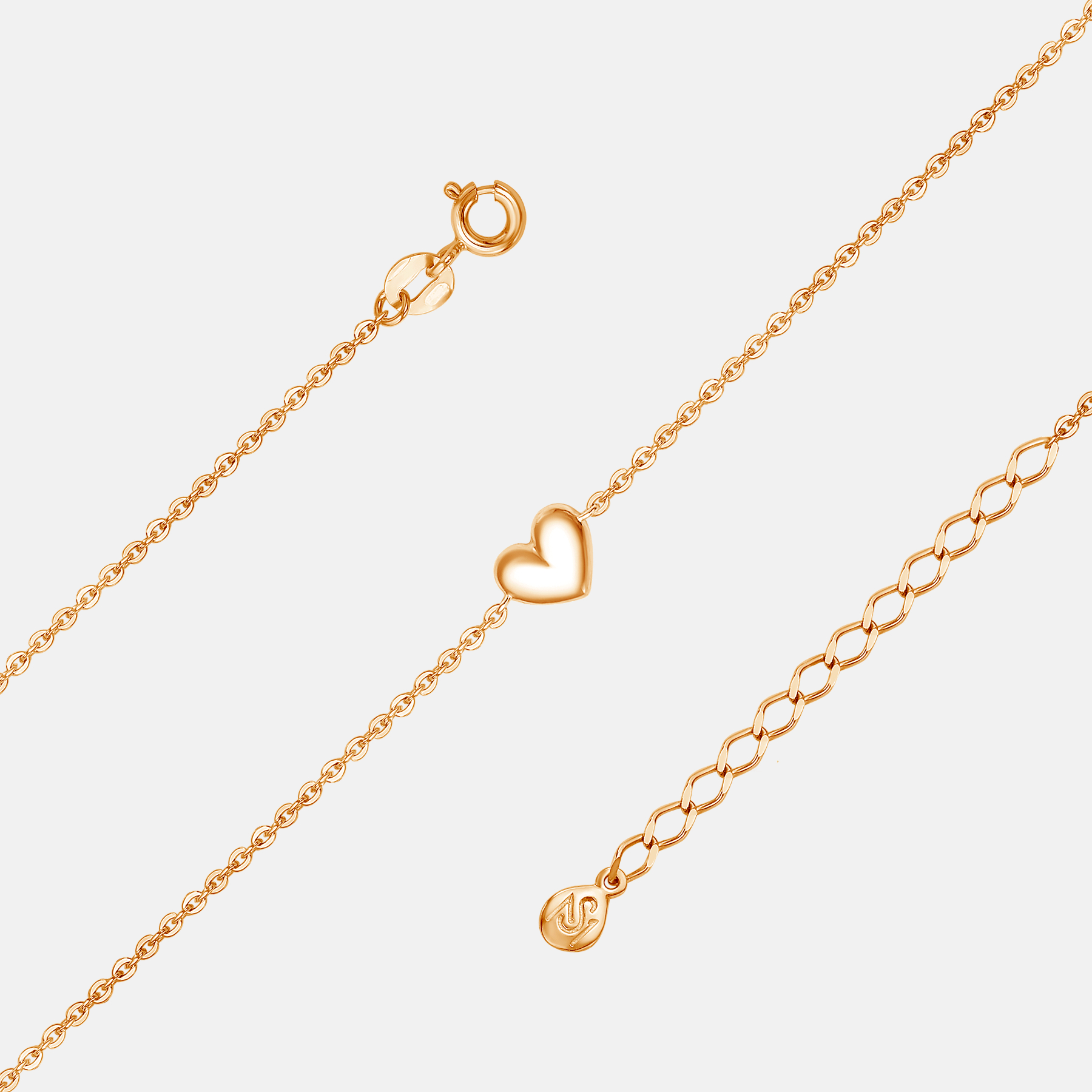 Браслет Большая сердечная тайна (Золочение)