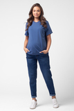 Футболка для беременных 18116 индиго