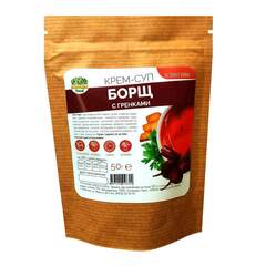 Крем-суп борщ с гренками в zip пакете 'Organic food', 150г 🔸 3 шт х 50г