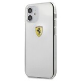 Силиконовый чехол Ferrari для iPhone 12 Mini (Прозрачный)