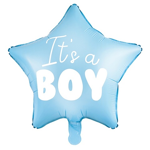 Шар Звезда 18" IT'S A BOY Light Blue