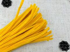 Проволока шенил/синель для рукоделия 30 см, жёлтый