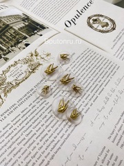 Пуговицы прозрачные золотистые 
