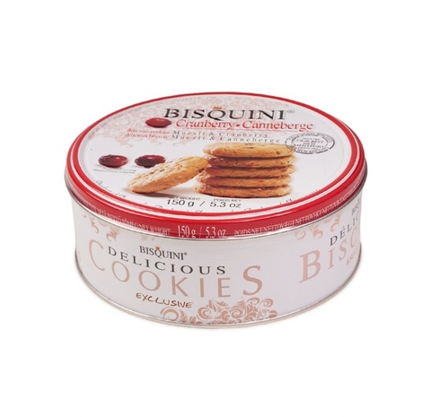 Печенье с мюсли и клюквой 150 ж/б Bisqini
