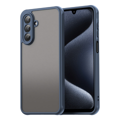 Чехол с синими боковыми рамками для Samsung Galaxy A17 5G, задняя крышка прозрачная тонированная