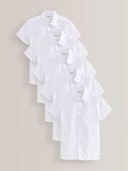 Рубашка с коротким рукавом школьная для мальчика Next M13-627, 5 шт., Белый