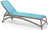 Шезлонг-лежак пластиковый Atlantico голубой/тортора