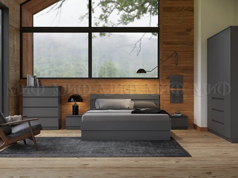 шкаф ЧЕЛСИ (графит) 1,2 м