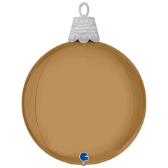 Г Фигура 3D, Игрушка елочная, Шампань, 21