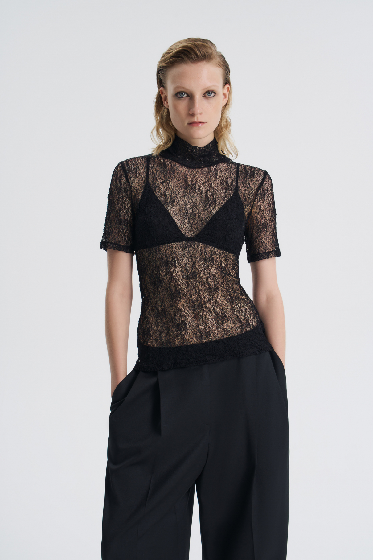 Топ из жатой сетки