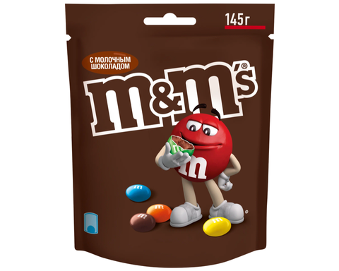 Драже M&M's 145г с молочным шоколадом, шт